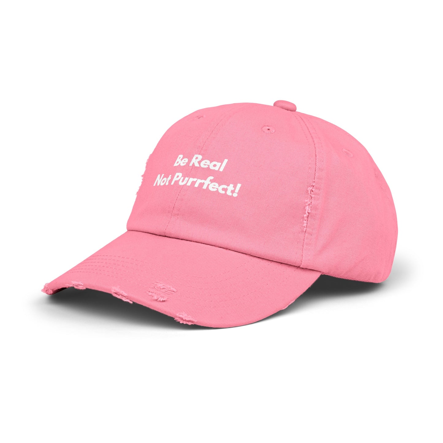 Unisex Distressed Cap | Be Real Not Purrfect!