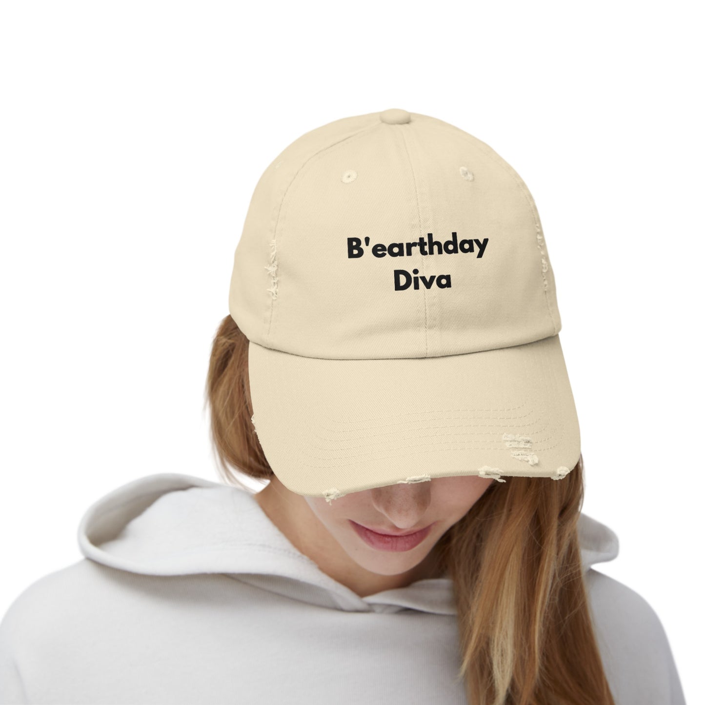 Unisex Distressed Cap | B'earthday Diva