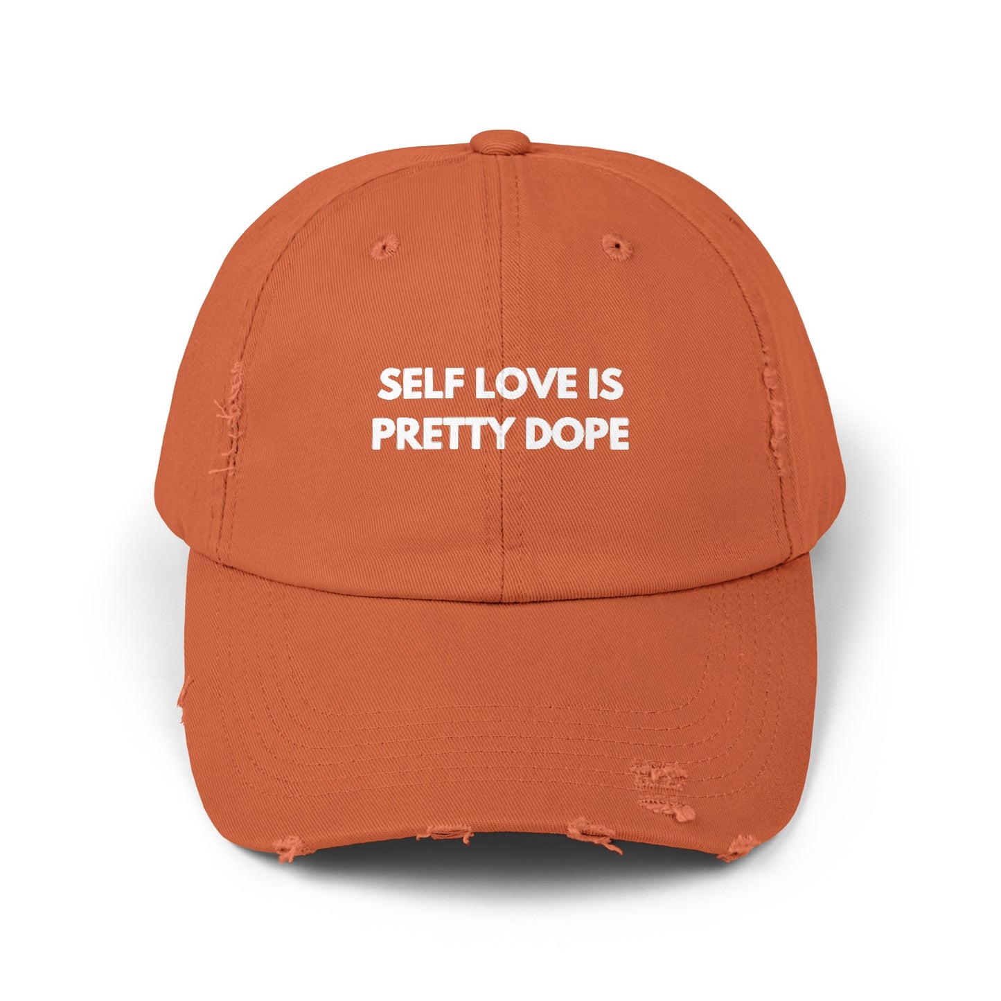 Unisex Distressed Cap | Self Love is Pretty Dope