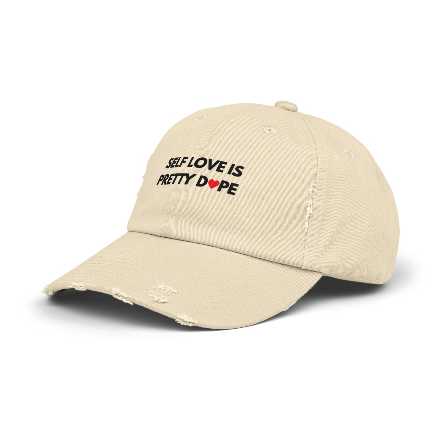 Unisex Distressed Cap | Self Love is Pretty Dope (Heart)