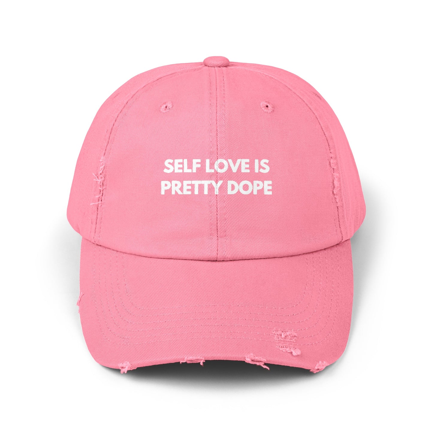 Unisex Distressed Cap | Self Love is Pretty Dope