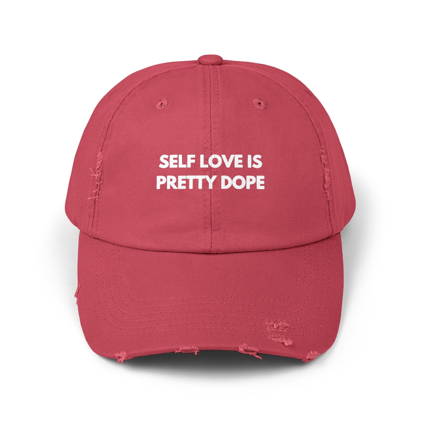 Unisex Distressed Cap | Self Love is Pretty Dope